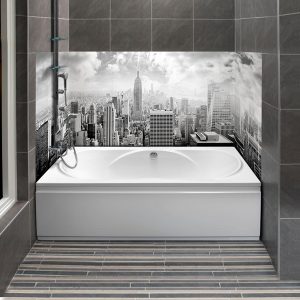 Crédence baignoire architecture métropolitaine