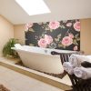 revêtement décoratif mur salle de bains étanche style anglais, dimensions personnalisables