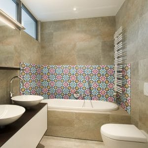 crédence baignoire mosaïque orientale