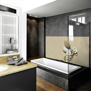 crédence baignoire minéral naturel