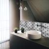 Crédence vasque Seigaiha aluminium composite, aspect mat ou brillant, dimensions personnalisables