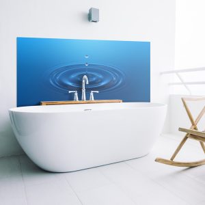 crédence baignoire goutte d'eau