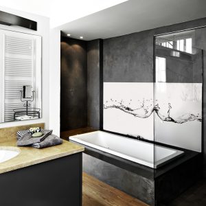 crédence baignoire ambiance aquatique