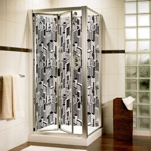 panneau mural douche panorama urbain