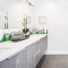 Panneaux Tulipes Shabby Chic pour la salle de bains, revêtement étanche
