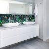Crédence Végétale, ambiance nature, panneau étanche salle de bains
