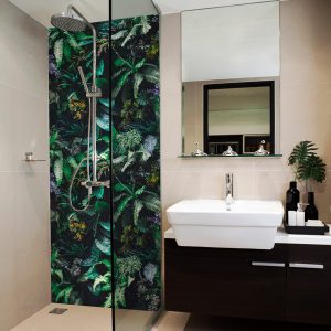 panneau mural douche feuillage uxuriant