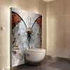 Crédence design salle de bains, pano deco butterfly