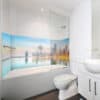 recouvrement mural pour la salle de bains, décor Chicago pour baignoire, Frabrication Française