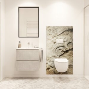 Panneau mural salle de bain corail